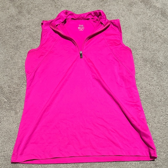Tail Women's Fuchsia Zip Tank Top - Picture 1 of 2